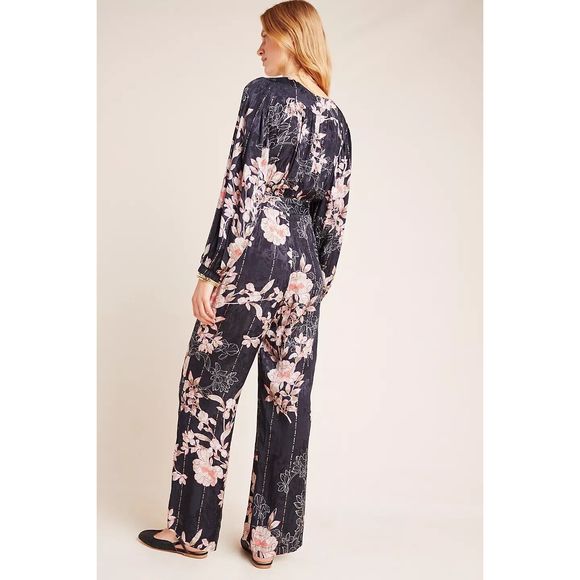 Anthropologie Harlyn Audria Jacquard Jumpsuit Size XS A37 - Picture 4 of 8